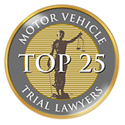 Motor Vehicle Trail Lawyers Top 25 Badge | Dumas & Sanclemente Law, PLLC | Lutz, FL | Call 844-400-2667